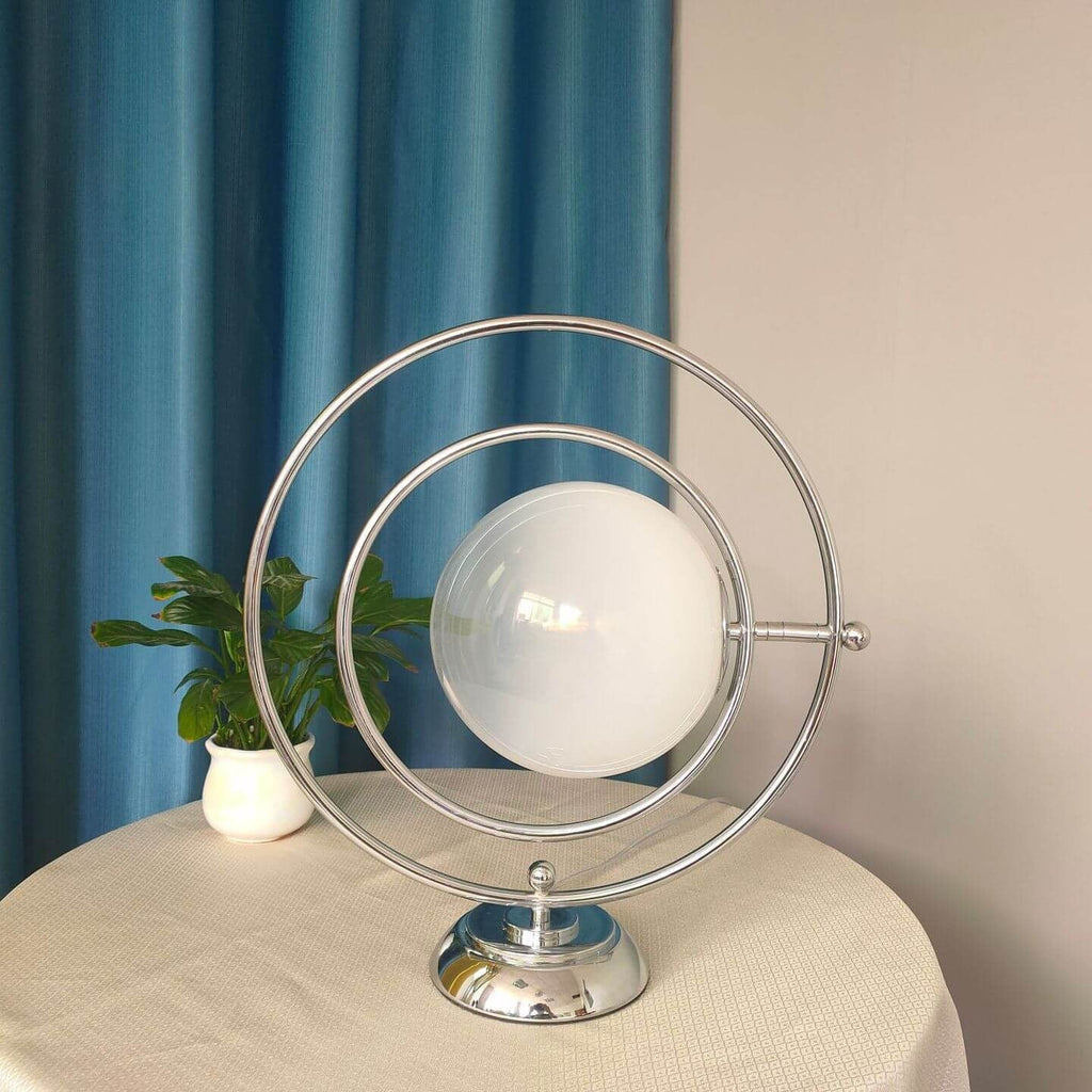 Glass Rotating Moon Table Lamp