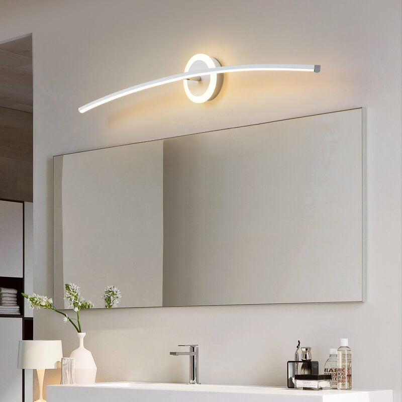 Curved Line Mirror Front Wall Lamp