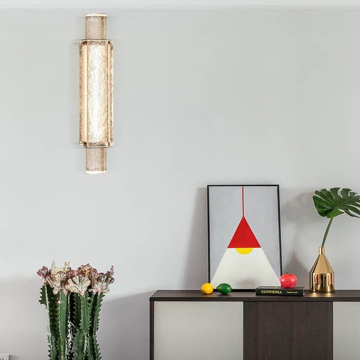 Bubble Glass Cylindrical Wall Lamp