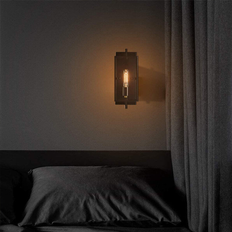 Wrought Iron Square Wall Lamp