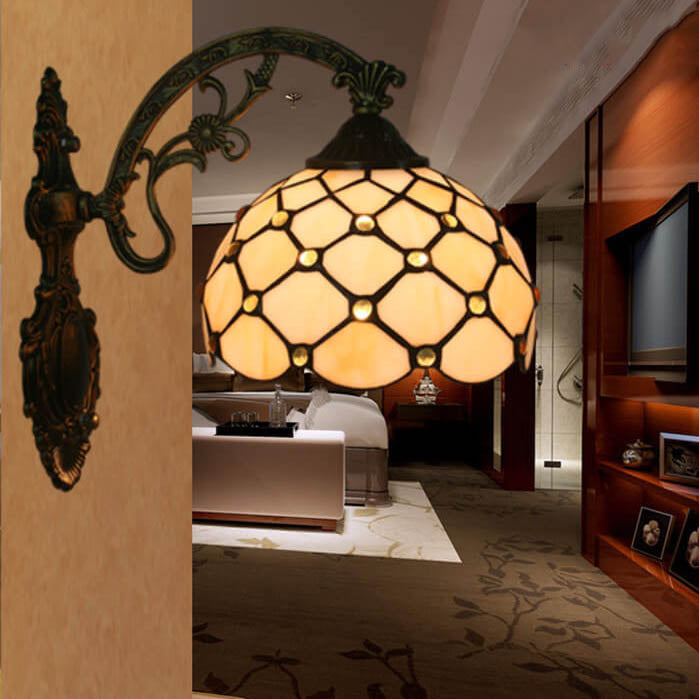 Half Round Glass Wall Lamp