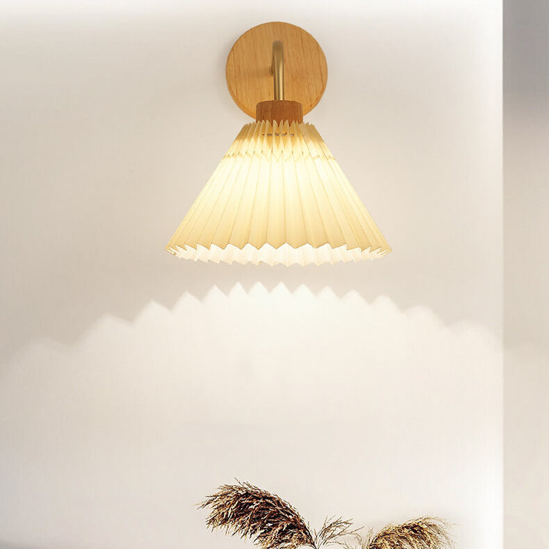 Pleated Umbrella Wall Lamp