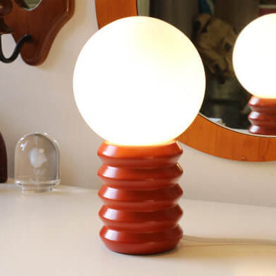 Orange Solid Glass Table Lamp