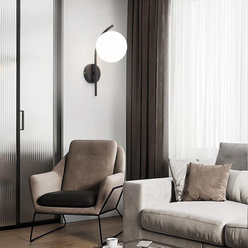 Arc Glass Globe Wall Lamp