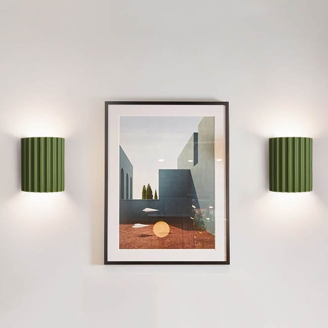 Macaron Resin Striped Half Wall Lamp