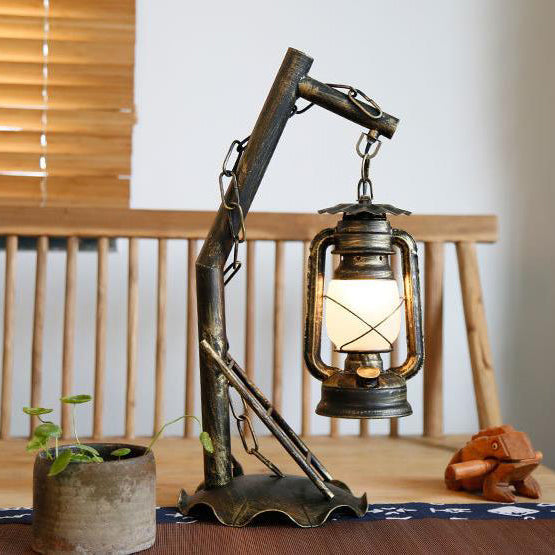 Kerosene Iron Bronze Table Lamp