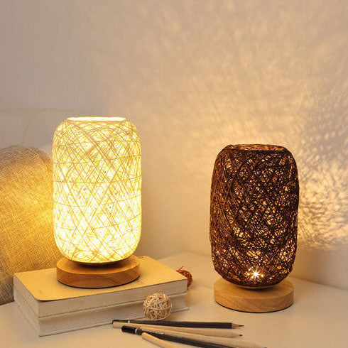 Twine Rattan Ball Decorative Table Lamp