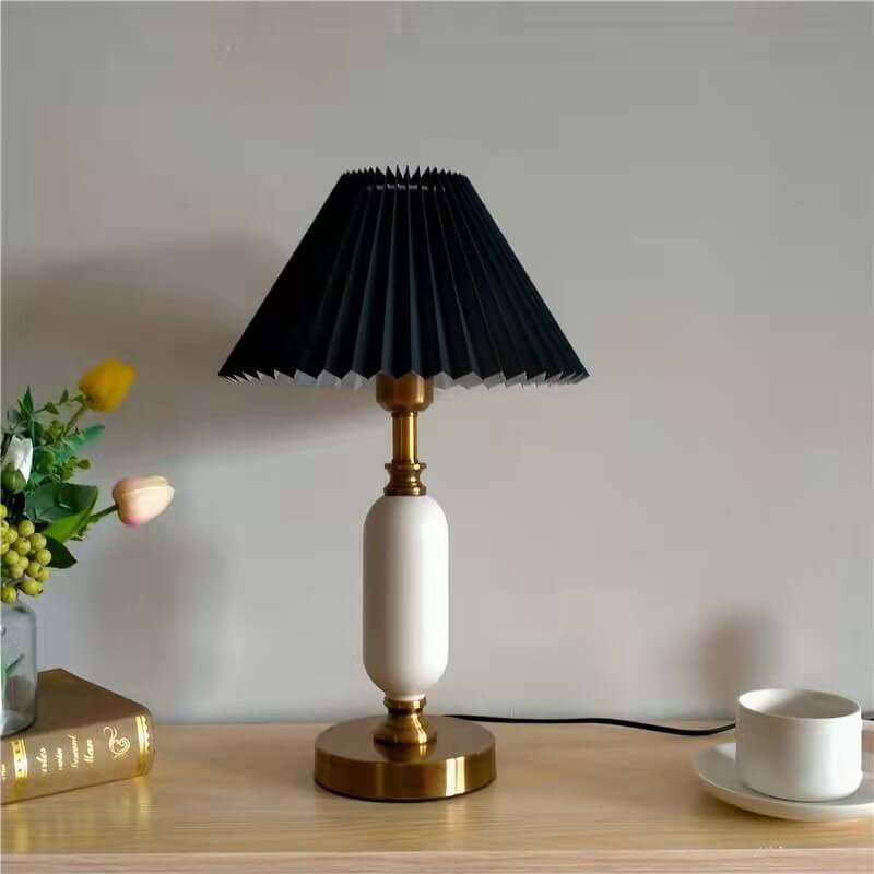 Pleated Column Table Lamp