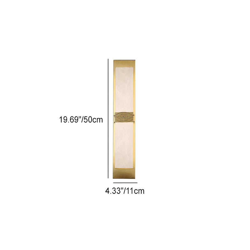 Copper Marble Cubic Strip Wall Lamp