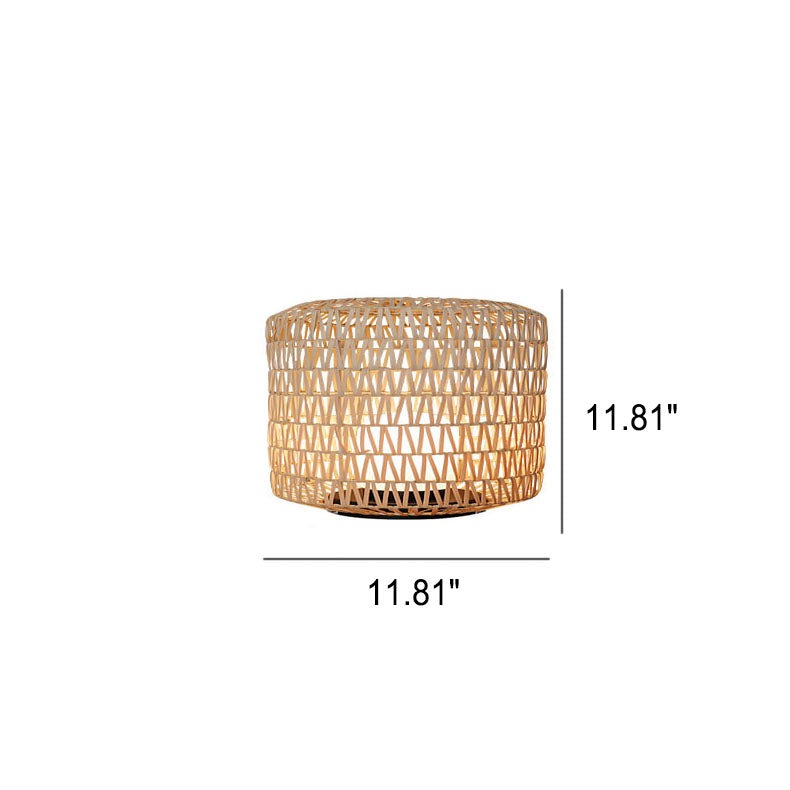Rattan Column Lawn Outdoor Light