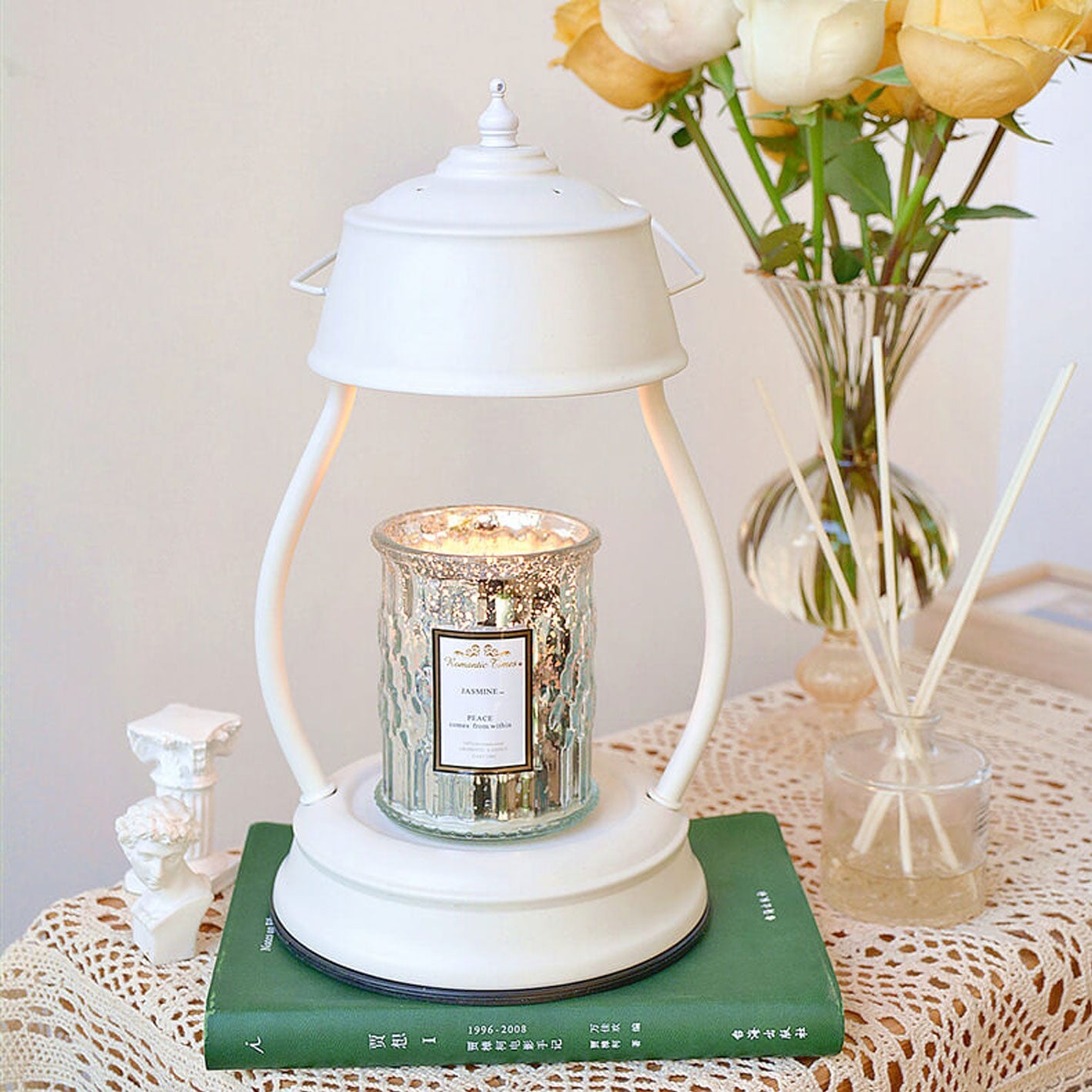 Metal Lantern Melting Wax Table Lamp