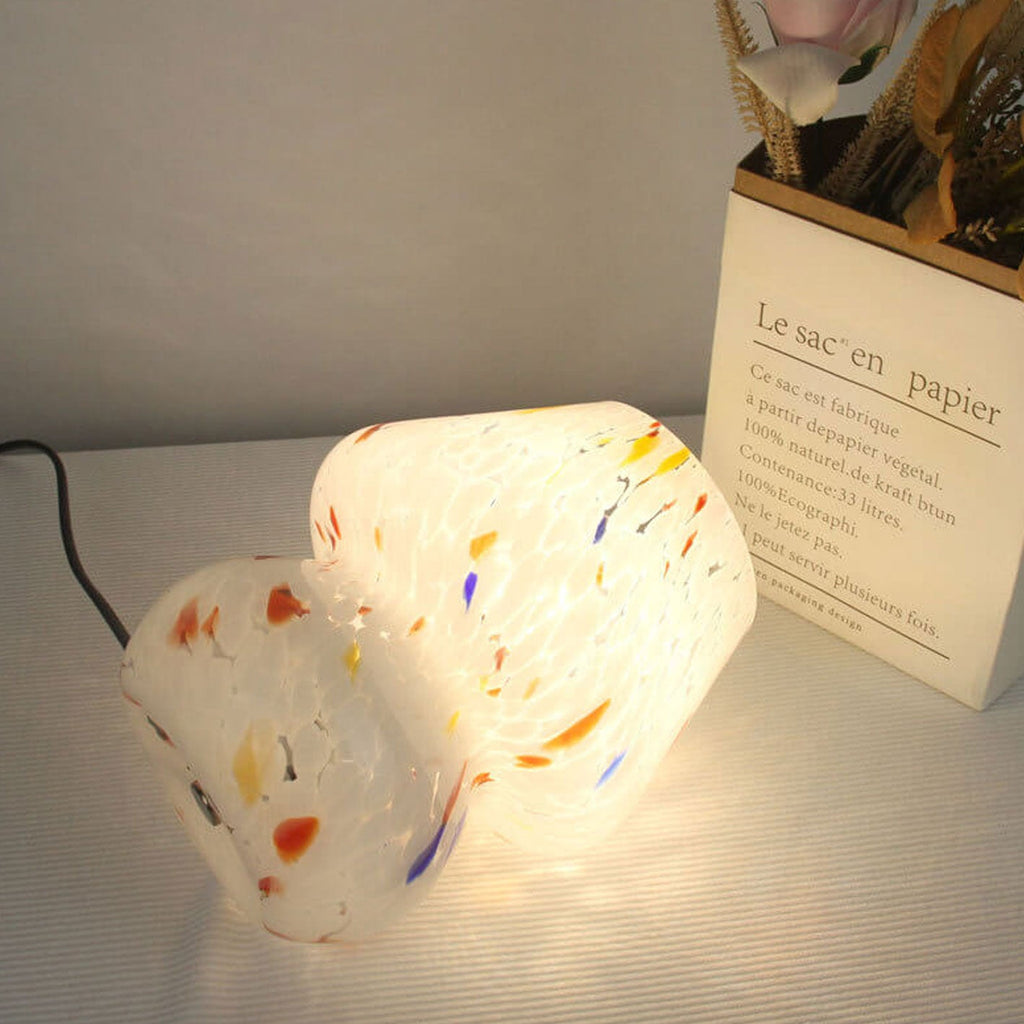 Stained Ink Glass Mushroom Table Lamp