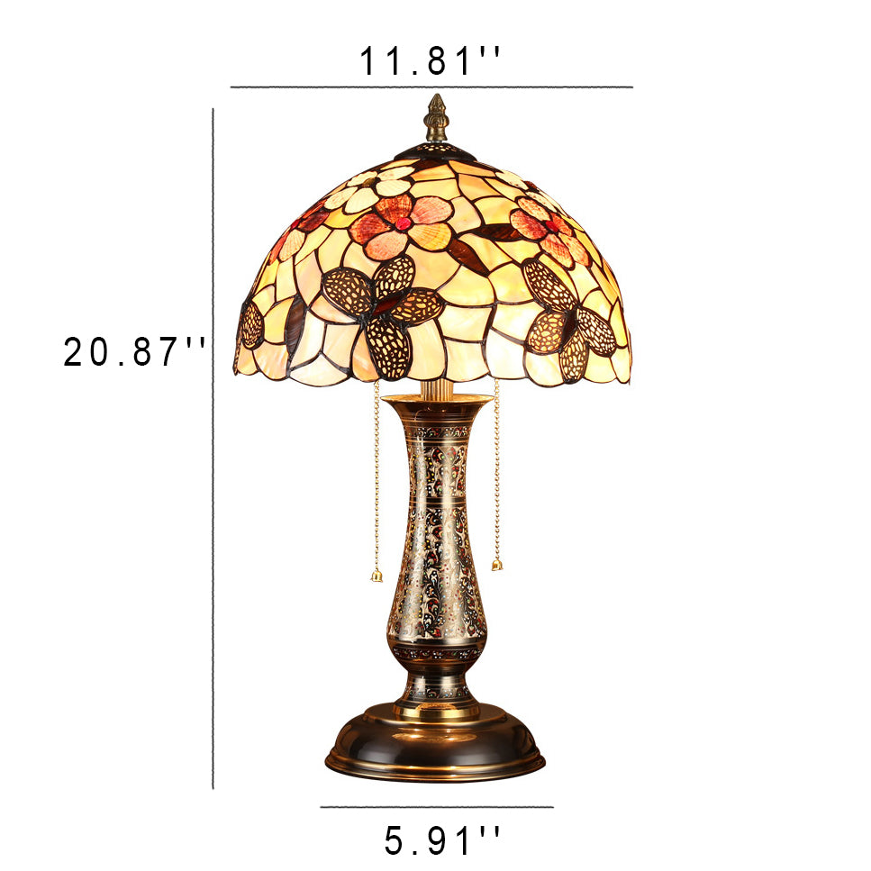 Shell Pattern 2-Light Table Lamp