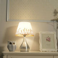 Fabric Lampshade Silver Table Lamp