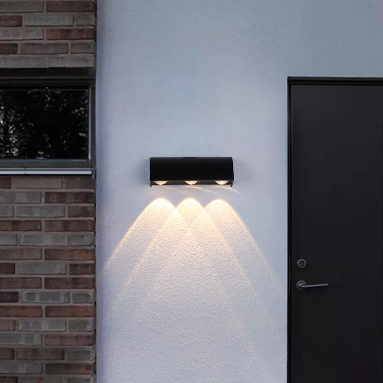 Cylindrical Aluminum 3-Light Outdoor Light