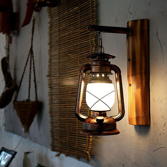 Horse Lantern Iron Outdoor Light