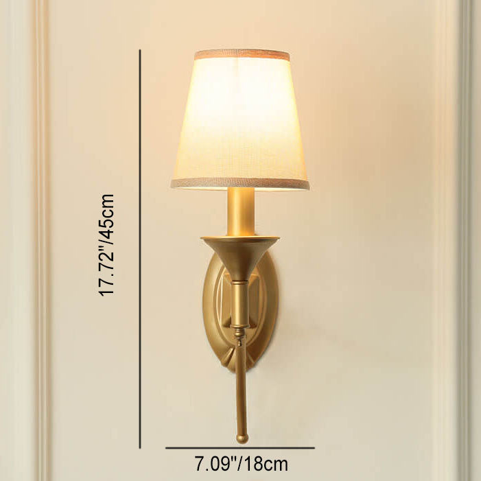 Iron Fabric Mushroom Wall Lamp