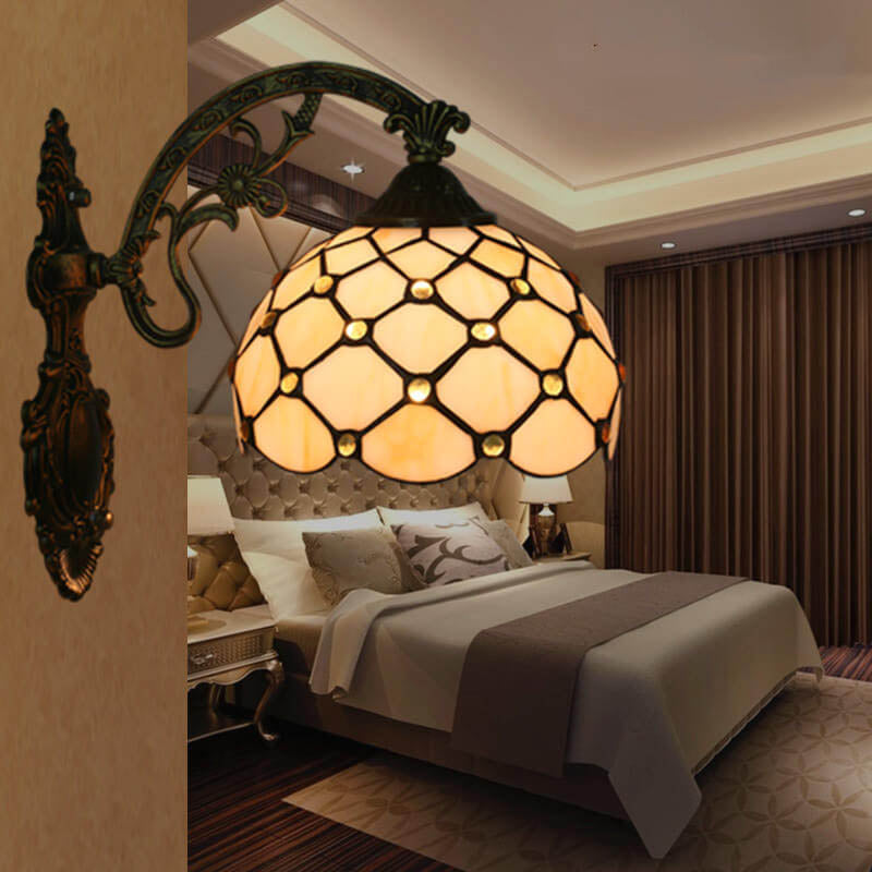 Half Round Glass Wall Lamp