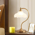 Brass Glass Petal Table Lamp