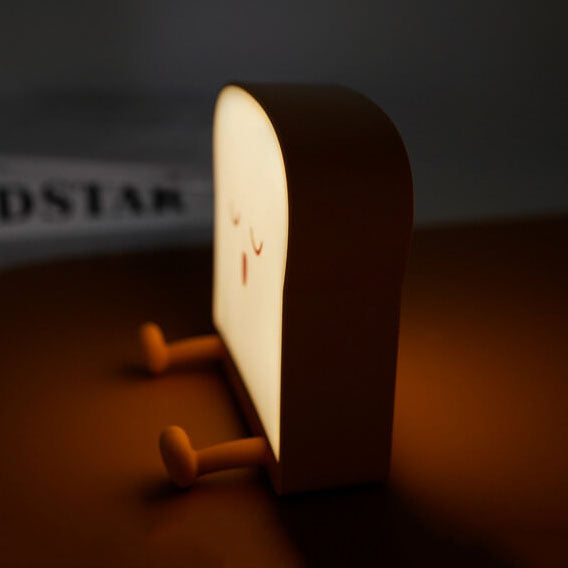 Cute Toast Bread Night Table Lamp