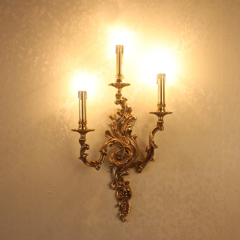 Brass Candle 2/3 2-Light Wall Lamp