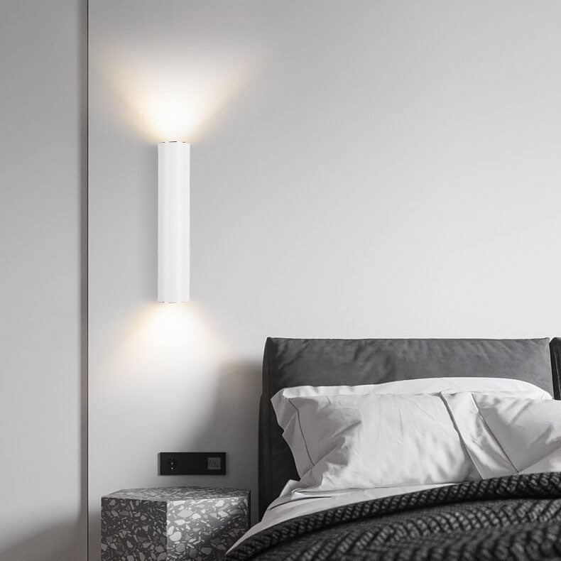 Aluminum Cylindrical 2-Light Wall Lamp