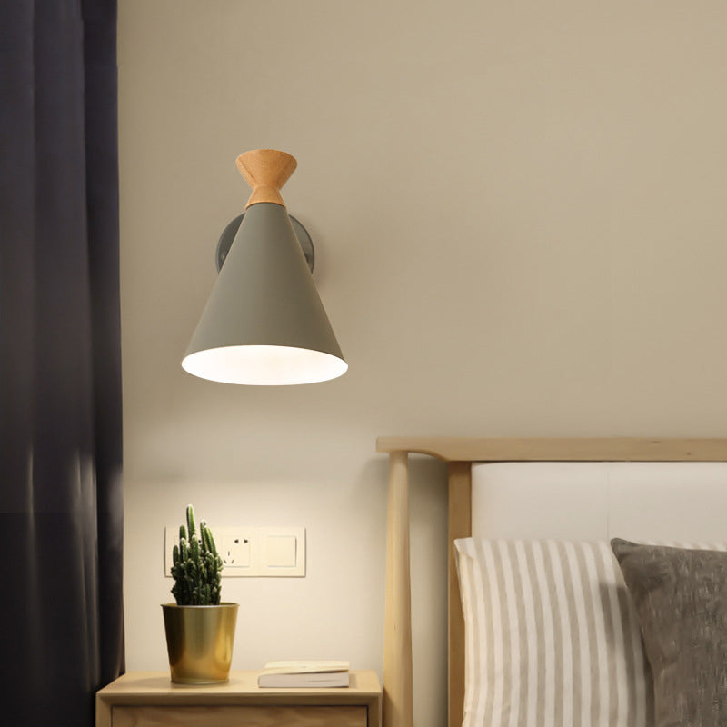Bell Wood Wall Lamp