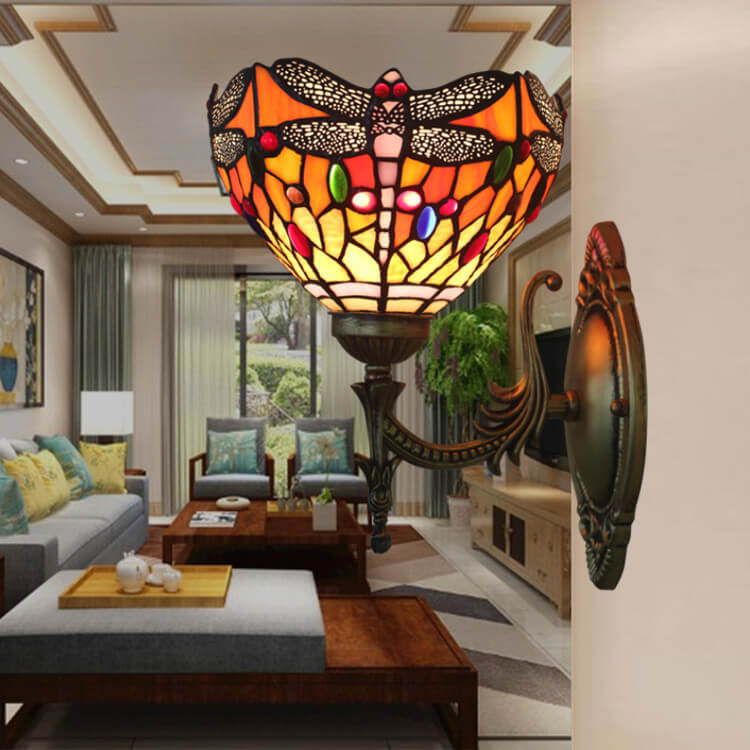 Dragonfly Glass Wall Lamp