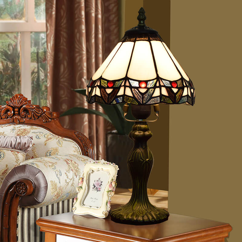 Baroque Stained Glass Bell Table Lamp
