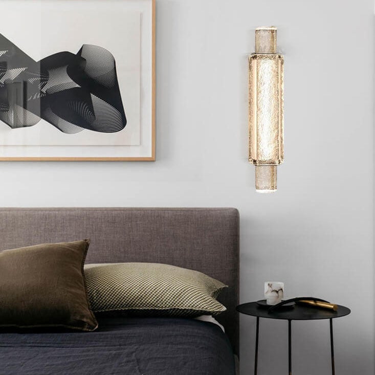 Bubble Glass Cylindrical Wall Lamp