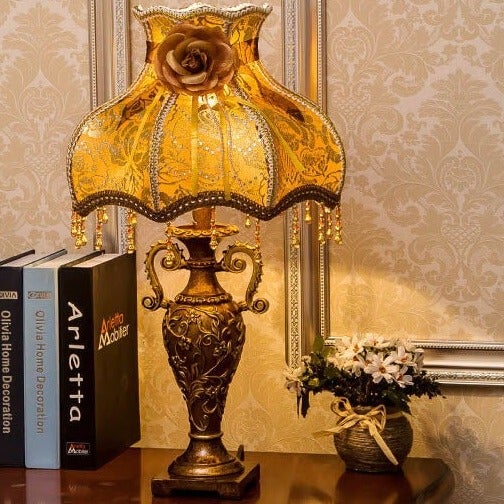 Fabric Antique Table Lamp