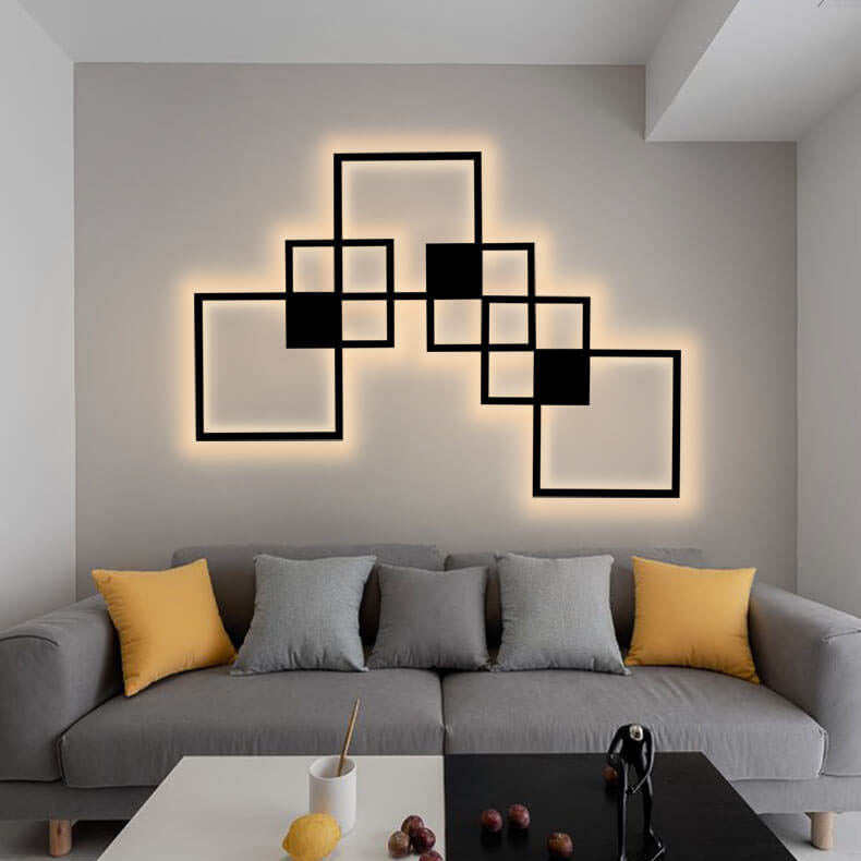 Square Combination Iron Wall Lamp