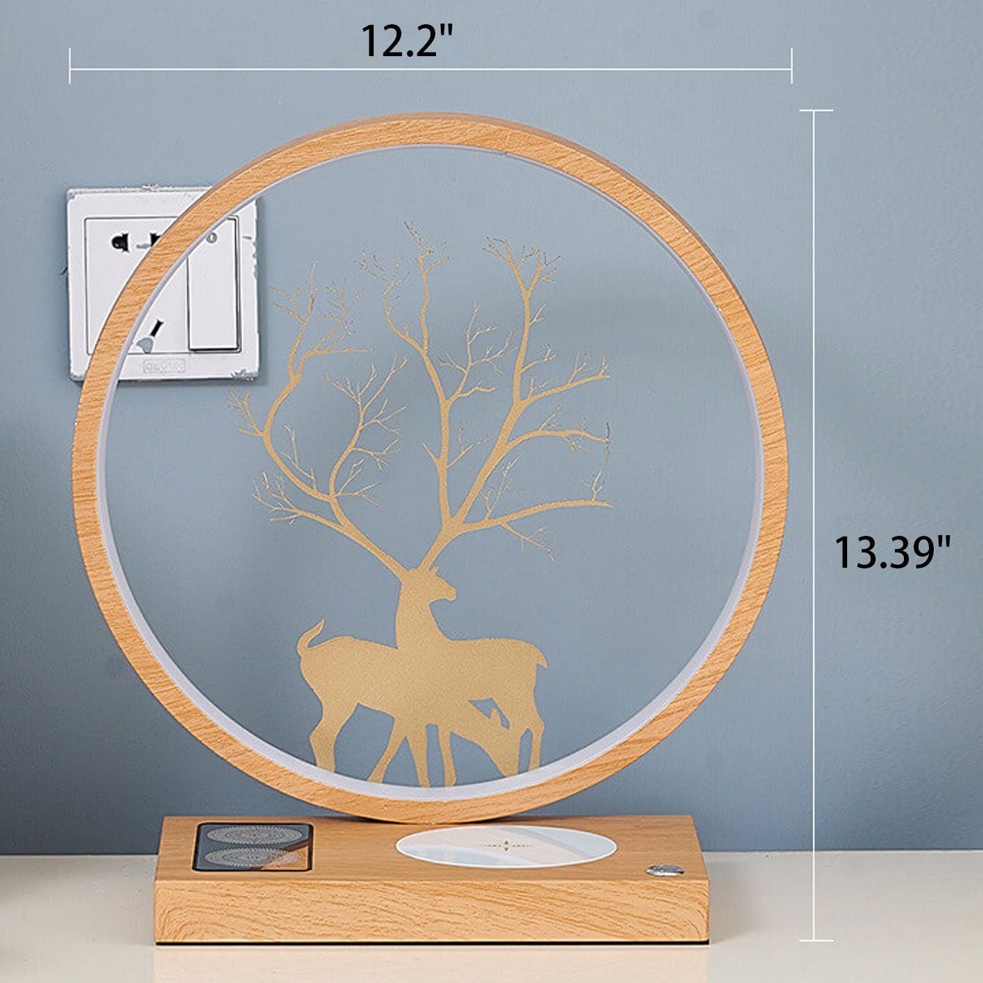 Iron Aluminum Wireless Charging Table Lamp