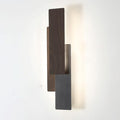 Wood Grain Geometric Rectangle Wall Lamp