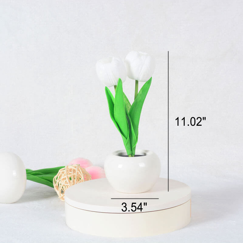 Simulation Tulip Peony Night Table Lamp