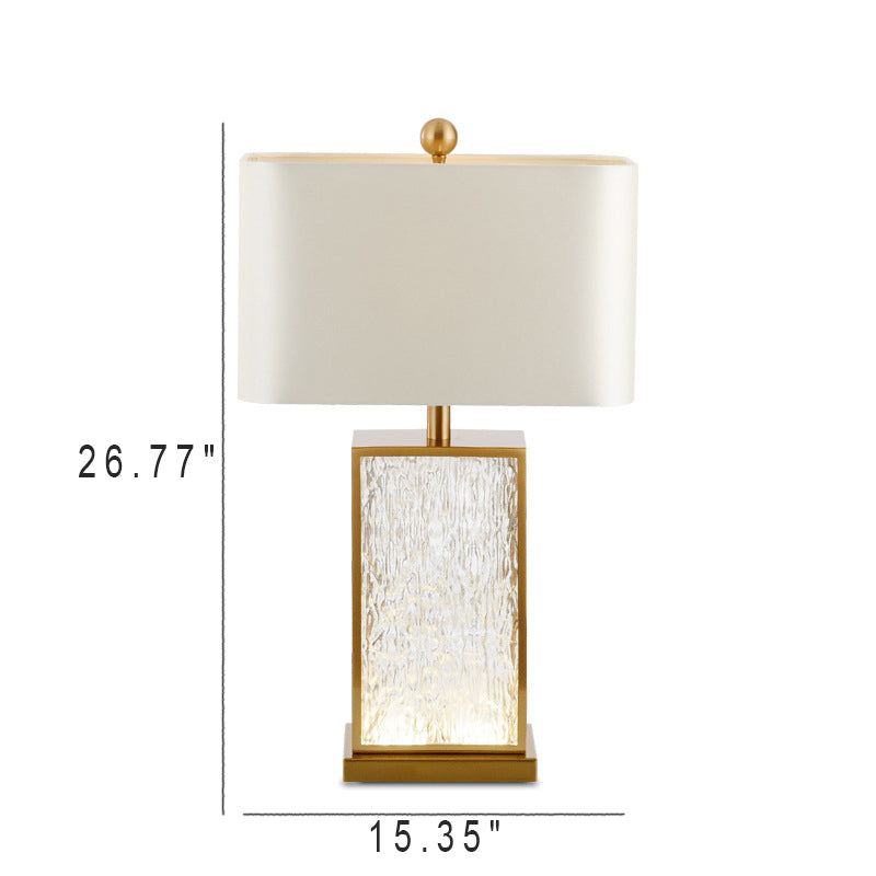 Glass Corrugated Table Lamp