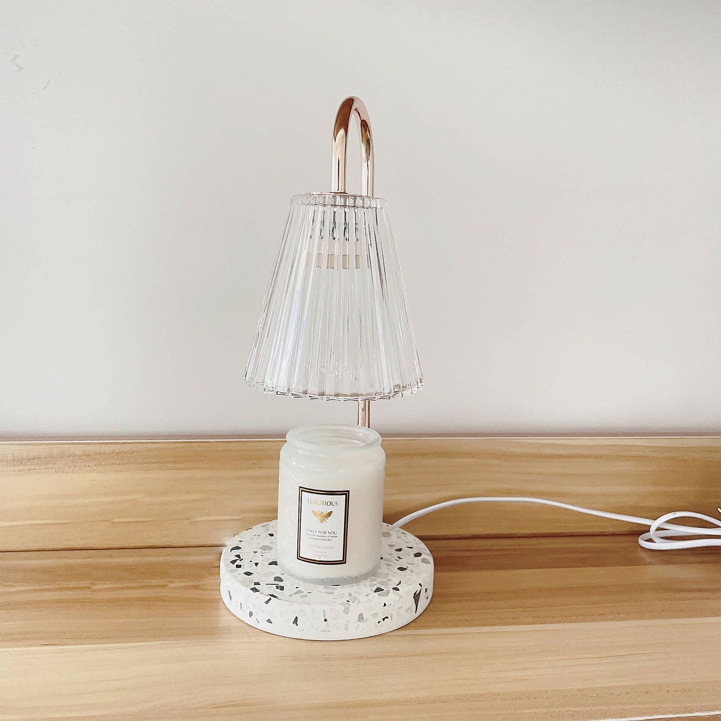 Glass Terrazzo Melting Wax Table Lamp