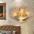 Crystal Fan Shape 3-Light Wall Lamp