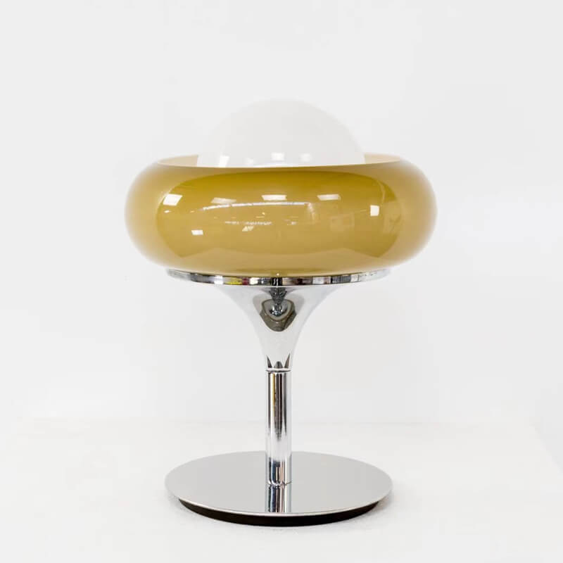 Glass Egg Tart Iron Table Lamp