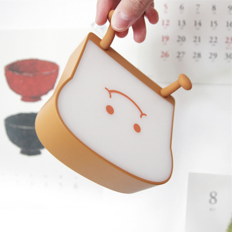 Cute Toast Bread Night Table Lamp