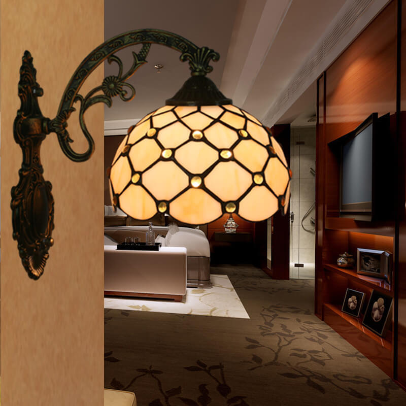 Half Round Glass Wall Lamp