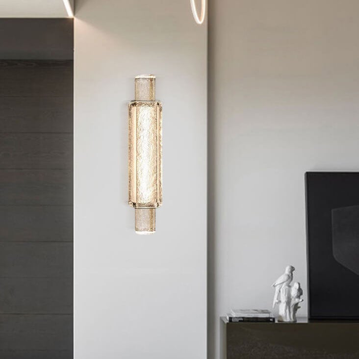 Bubble Glass Cylindrical Wall Lamp