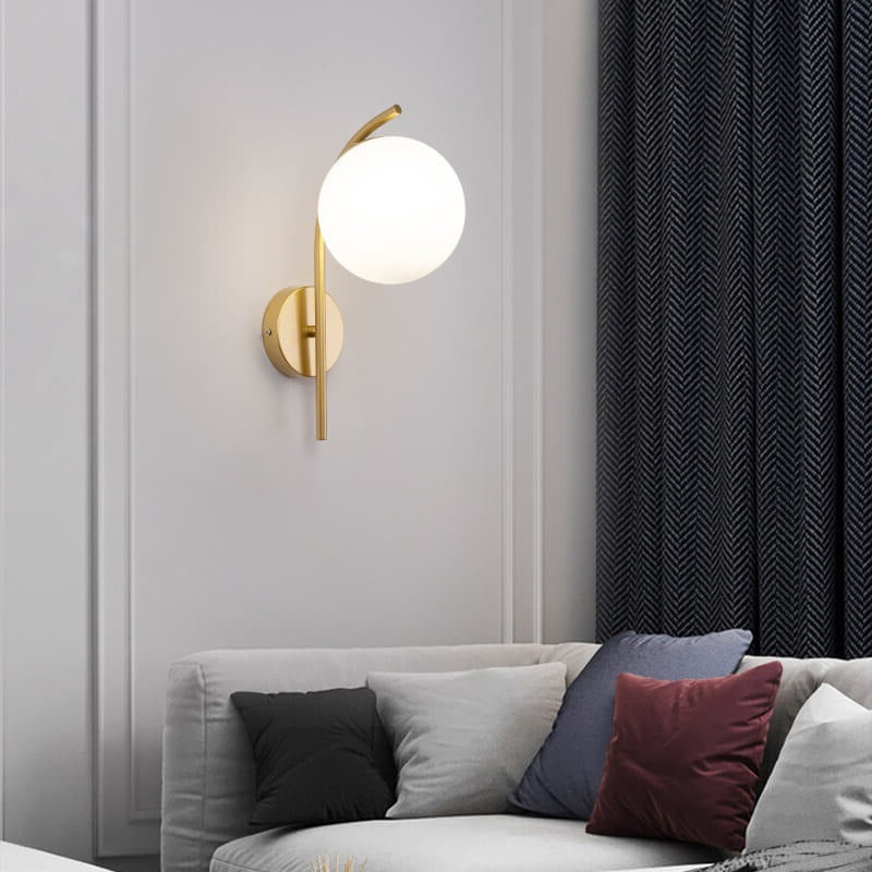 Arc Glass Globe Wall Lamp
