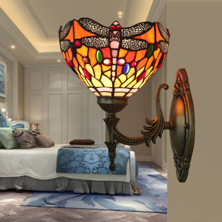 Dragonfly Glass Wall Lamp