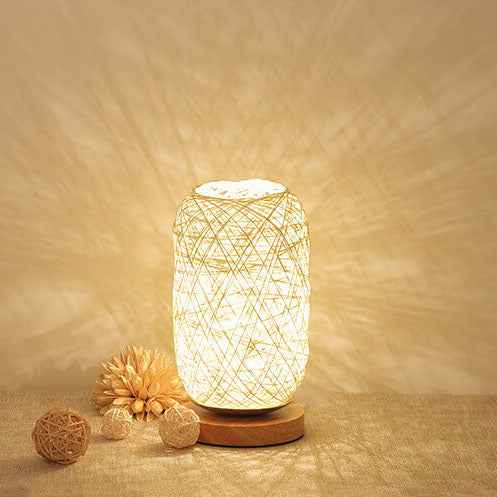 Twine Rattan Ball Decorative Table Lamp
