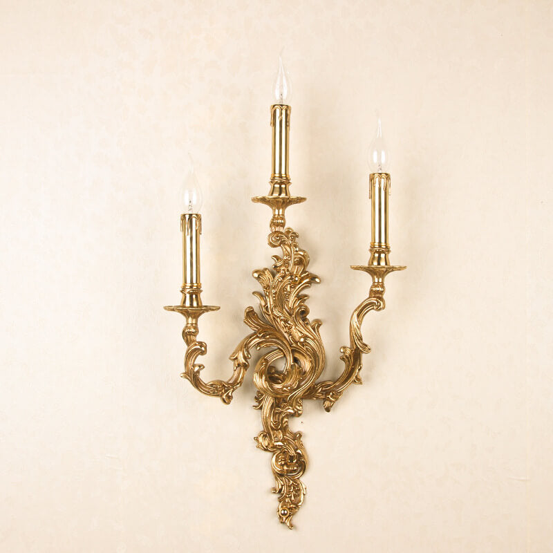 Brass Candle 2/3 2-Light Wall Lamp