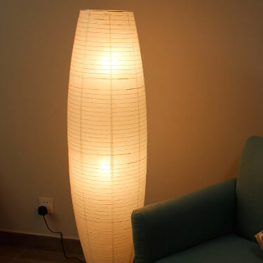 Nordic Minimalist Rice Paper 2-Light Floor Lamp