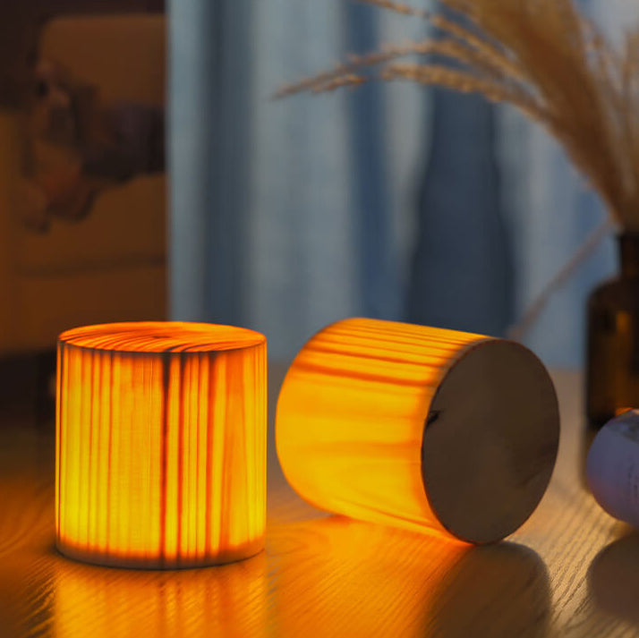 Wood Touch Night Table Lamp