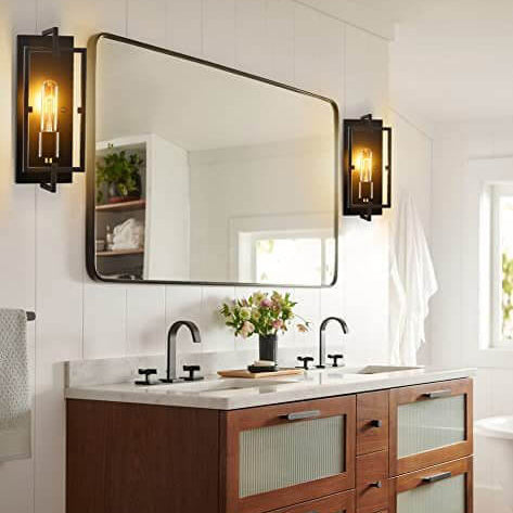 Wrought Iron Square Wall Lamp