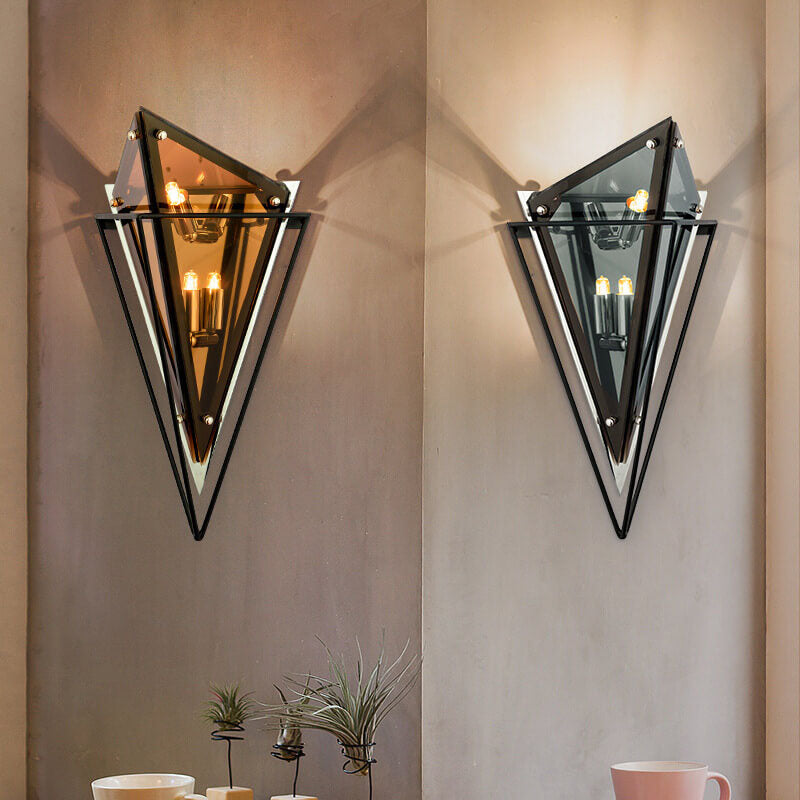 Glass Triangle Wall Lamp